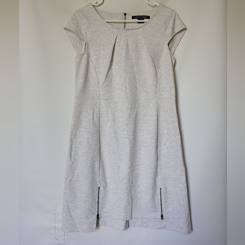 French Connection Womens Dress Zipper Accents Size 10 Color Gray White